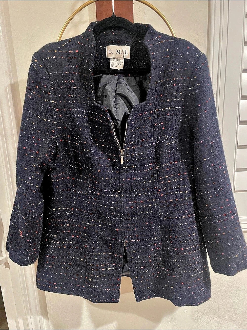 G.M.I. Abstract Zip Front Jacket Size 16